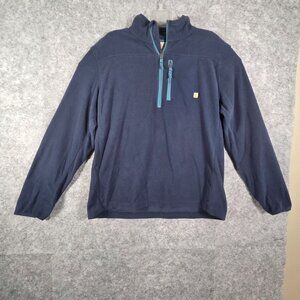 Lake & Trail Women's Long Sleeve Pullover 1/4 Zip Blue Size L